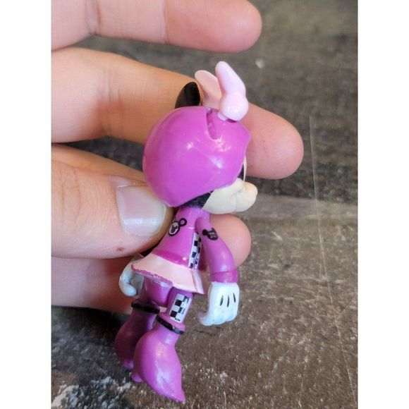 Purple Minnie mouse AS IS race car driver toy figure - Picture 4 of 4